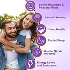 Magnesium Glycinate Gummies Supplement for Adults Women, Magnesium Gummies with L-Threonate, Ashwagandha, Vitamin B6- Sleep, Relaxation, Calm, Energy, Vegan, Sugar Free, 60 Count