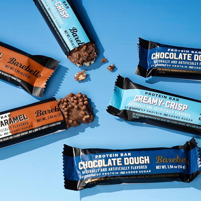 Barebells Starter Pack (3 Mix Pack) – 36 Total Bars, High Protein Snack, with 20g Protein & No Added Sugar – On-the-Go Breakfast or Post-Workout Treat, Cookies and Caramel, Creamy Crisp, Chocolate Dough
