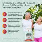 PurePremium Beet Root Capsules for Blood Pressure Support – 14-in-1 Formula with Beetroot Powder, Hawthorn, Hibiscus & Garlic for Normal Nitric Oxide Production & Heart Health – Non-GMO - 90ct
