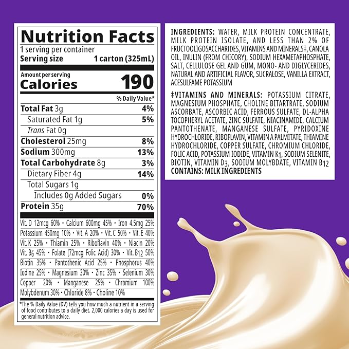 BOOST Advanced Nutritional Protein Shake, Weight Loss Nutrition Support*, 35g High Protein GLP-1 Friendly Shake, Ready to Drink - Very Vanilla, 12-11 FL OZ (325 mL) Cartons