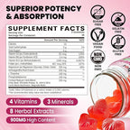 Cortisol Gummies, 15 in 1 Lower Cortisol Supplements for Women, w. Ashwagandha, Magnesium, Phosphatidylserine, Folate for Hormone Balance, Mood, Focus, Sleep Support, Sugar Free, Vegan, 60