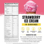 Ambrosia Planta - Premium Plant-Based Protein | Vegan & Keto Friendly | Gourmet Flavors with No Bloating or Stomach Upset | No Added Sugar | 14 Servings | (Strawberry Ice Cream)