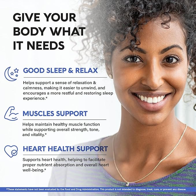 Magnesium Glycinate 500 mg - Chelated Supplement - High Absorption Form of Magnesium - Support for Sleep, Muscle & Heart Health - Made in USA, Lab Tested & Non-GMO - 120 Capsules