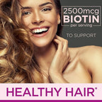 Nature's Bounty Optimal Solutions Hair, Skin & Nails Formula, with 3,000 mcg Biotin, 20 Total Servings, 60 Coated Caplets (Pack of 2)