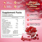 Women Probiotic Gummies for Women – Digestive & Feminine Balance Support, Gut Health, Debloat, with Prebiotics & Cranberry, Vegan, Gluten Free, Non-GMO – 60 Gummies