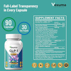 GLP-1 Support Probiotic Supplement for Weight Loss - Daily GLP1 Support for Women Men to Support Metabolism Healthy Gut & Boost Fat Burn - Natural Oral GLP-1 Support with Berberine HCl