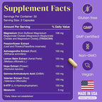 9-in-1 Melatonin Sleep Aid for Adults - USA Made, Lab Tested with Melatonin 5mg and 108mg Magnesium for Sleep - TRAACS, Ashwagandha, Valerian Root, GABA, 5HTP, Herbal Sleep Supplement, Vegan, 60 Caps