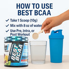 BPI Sports Best BCAA Powder - Muscle Recovery Support - Branched Chain Amino Acids | Building Blocks of Protein and Muscle - Post Workout Recovery – Hydration - Fruit Punch, 30 Servings
