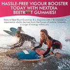 Beet Root Gummies, Beetroot & L-Arginine, Red Beets Supplements w/ Vitamin B1, B2, B3, B5, B6, Folate, B12 for Energy Boost & Circulation Support, Sugar Free Nitric Oxide Gummies, 60 Beet Chews