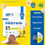 AN Performance Whey Protein Powder | Chiquita Banana Chocolate | 23g Protein, 1g Sugar, 100% Whey | Gluten-Free, Low Carb, Low Fat | Keto Friendly | Essential Amino Acids for Muscles | 25 Servings