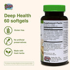 Herbs Etc. Deep Health - Daily Use Adaptogen Supplement - Aids Immune Health & Energy - with Reishi Mushroom - 60 Softgels (60 Servings)