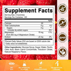 Vitamatic Magnesium Citrate Gummies 600mg per Serving - 240 Vegan Gummies - Natural Raspberry Flavor - High Absorption Magnesium Supplement - Supports Nerve, Bone and Muscle Health