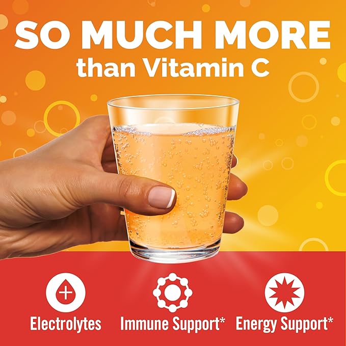 Emergen-C Citrus-Ginger Fizzy Drink Mix, Turmeric and Ginger, Immune Support, Natural Flavors with High Potency Vitamin C, 18 Count