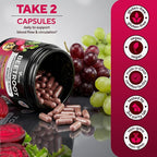 VitaUp Beet Root Capsules - USA Made Beetroot Supplement for Normal Circulation, Nitric Oxide & Heart Support - 5-in-1 Beets with Grape Seed, Garlic Extract, Hawthorn Berry, Olive Leaf - 90 Vegan Caps