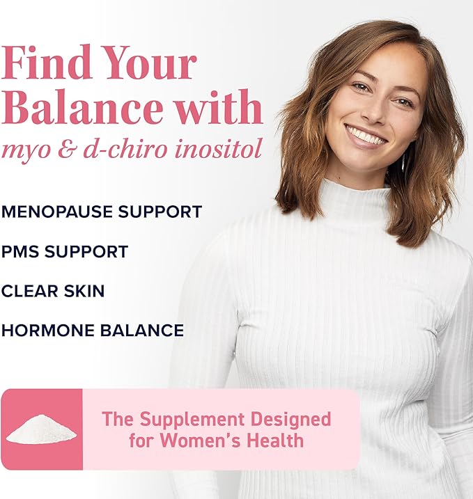 Myo-Inositol Powder Complex & Herbal Hormone Balance Tincture | Hormone Balancing Bundle with Myo-Inositol & D-Chiro (30 Servings) and PMS Menopause & Menstrual Support Liquid (60 Servings)
