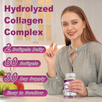 Multi Collagen Peptides Softgel for Women & Men - Type I, II, III, V, X - Hydrolyzed Collagen Peptides with Biotin, Vitamin C & Hyaluronic Acid - Support Skin Hair Nail & Joint - Non GMO, 240 Softgel