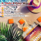 duwhot Astaxanthin Gummies Sugar Free, Astaxanthin for Women & Men Tanning Support, Enhanced with Lycopene & Beta Carotene Vegan, Orange Flavor, 60 Chewables