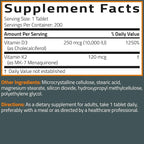 Bronson Vitamin K2 (MK7) with D3 Supplement Extra Strength 2 in 1 Support, 10,000 IU Vitamin D3 & 120 mcg K2 MK-7, 200 Tablets