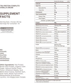 TRU Supplements Plant Based Protein Powder, BCAA, EAA, 20g Vegan Brown Rice & Pea Protein, 100 Calories, 27 Vitamins, No Artificial Flavors 25 Servings (Vanilla Cream)