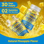 Lithium Orotate Gummies 5mg, Low Dose Lithium Supplements with Magnesium & NAC for Mood & Stress Relief, Gentle & Highly Absorbable, Sugar Free, Vegan, Pectin, Pineapple, 60 Chews