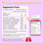 Saffron Gummies, 10 in 1 Saffron Supplements Gummies with Magnesium, Ashwagandha & Rhodiola Rosea, Sugar Free Vegan Mixed Berry Flavor - 2 Pack 120Cts