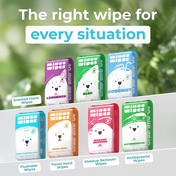 Impossibly Compact Travel Flushable Wipes - 99.5% Water and Aloe - Safe for Sensitive Skin, Hypoallergenic & Unscented - Travel Essentials for Adults, Kids & Baby Care - 24 Pack Total 144 Wipes