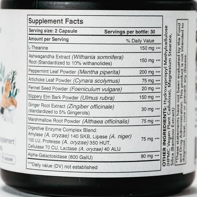 Sanctum™ Physician Formulated & Physician Recommended Gut Calming Supplement for Discomfort, Bloating, and Stress