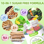 softbear Calcium Magnesium Zinc Gummies for Adult & Kids, Suagr-Free Calcium Magnesium Zinc Vitamin D3 Supplement for Bone Strength & Immune Health, Mixed Fruit Flavor 120 Count