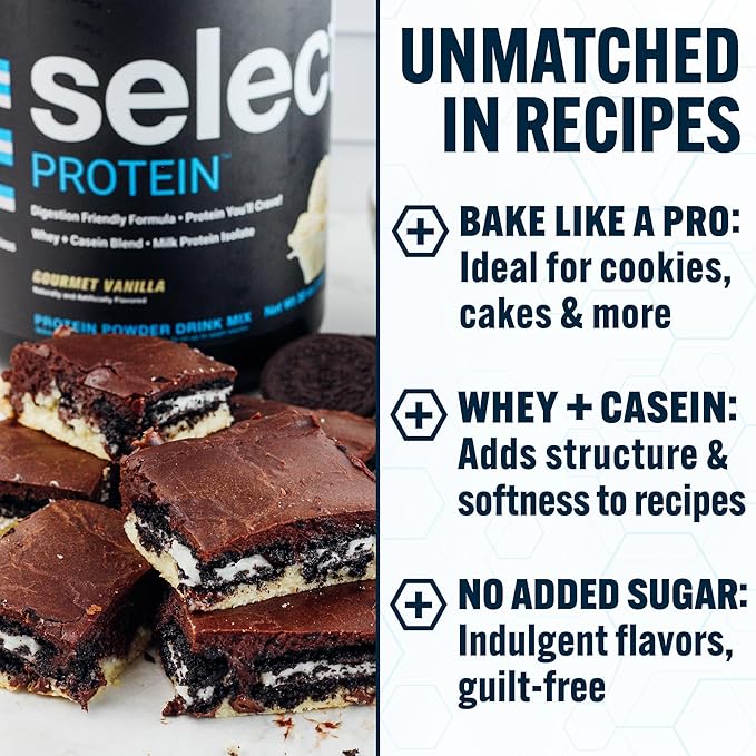 PEScience Select Protein Powder, Whey and Casein Blend, Lean Protein Powder for Women and Men, Low Calorie, Low Carb, Keto Friendly, Gluten Free, Gourmet Vanilla - 55 Servings