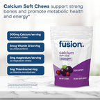 Bariatric Fusion Bariatric Calcium Supplement Chews | Calcium Citrate with Vitamin D3 Bariatric Vitamin | Sugar Free Chewable |500mg |Cranberry Grape | 60 Count