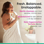 vH Essentials Daily Feminine Wash - 6 Fl Oz - Fragrance-Free, Odor Eliminating Body & Vaginal Wash with Tea Tree Oil, Prebiotics and Lactic Acid for pH Balance, Odor Defense and Vaginal Health