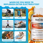 Electrolyte Gummies for Hydration, Hydration Gummies for Kids & Seniors Adults, with Potassium, Magnesium, Calcium, Sodium, Chloride for Runners and Endurance Sports, Orange Flavor, Vegan, 60 Chews