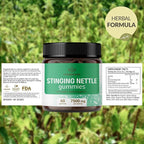 HERBAMAMA Stinging Nettle Gummies - 7500mg Stinging Nettle Root Extract for Urinary Tract Support for Women & Men - Vegan, Non-GMO Urtica Dioica Supplement - 60 Pectin-Based Apple-Flavored Chews