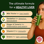 Peach Perfect Liver Hero – Premium Liver Detox and Bloat Support Powder for Women | Milk Thistle, Dandelion, Turmeric, Ginger, Chlorophyll and Vitamin C | Daily Energy, Digestion and Skin Clarity | Juicy Orange Flavor – 30 Servings