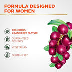 Align Probiotic, Women's Dualbiotic, Womens Probiotic Gummies, Prebiotics and Probiotics for Women, with Cranberry for Urinary Tract Health*, Cranberry Flavor, 90 Gummies