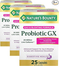 Nature's Bounty Probiotic GX, Helps with Occasional Gas and Bloating, Dietary Supplement, Digestive Health, 25 Capsules (Pack of 3)