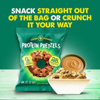 CRISP POWER Protein Pretzels, Everything, 28G Protein, High Protein Snack, High Fiber, Low Carb Crunchy Pretzel Snacks, No Added Sugar, 1.75 oz Bags, 24 Pack, Vegan, Keto