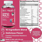 Women’s Multivitamin Gummies, Multivitamin for Women with Biotin, Folic Acid, Vitamins A,C,D,E,Natural Mixed Berry Flavor (180ct)