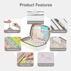 Weekly Travel Pill Organizer Pill Case for Purse with Removable 7 Day Pill Box Holder,Cute Medication Organizer Pill Container for Medicine, Vitamin, Fish Oils,Supplement (Dark Grey, Small)