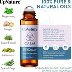 UpNature Calm Essential Oil Roll On - 100% Natural Aromatherapy Blend for Relaxation Relief - Self Care Gifts for Women Easter Basket Stuffers for Teens