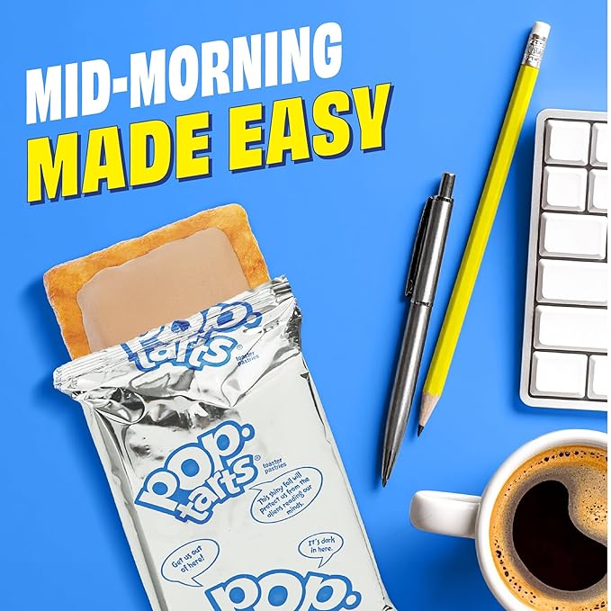Pop-Tarts Protein Toaster Pastries, 10g Protein, Boostin' Brown Sugar Cinnamon (96 Pop-Tarts)