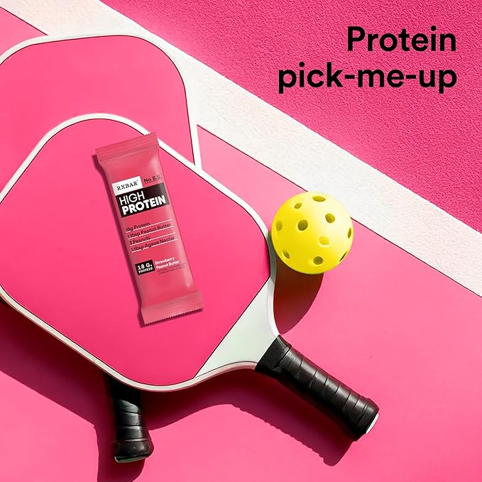 RXBAR High Protein Bars, Gluten Free, Protein Snacks, Strawberry Peanut Butter, 25.3oz Box (12 Bars)