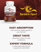 Bariatric Expert Multivitamin Gummies – Fast-Melting Dietary Supplement for Adults Post-Gastric Sleeve and Bypass, Nutritionist Recommended, 90 Count