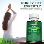 11-in-ONE Mushroom Complex Gummies - 10x Mushroom Supplement W Lions Mane - Nootropic Brain Supplement, Immune Support, All Natural 60 Count Gummies.