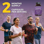 Viva Naturals Elderberry with Vitamin C and Zinc (120 Capsules) - 1000mg Sambucus Elderberry Immune Support Supplement, Black Elderberry Capsules for Adults, Elderberry Vitamins - 2 Months Supply