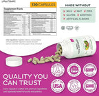 Maxi Health Teen Vitamins for Girls 12-17 - Teen Multivitamin D3, Iron, Calcium, Biotin, Zinc, Digestive Enzymes – Teenager Girl Multi Vitamins for Healthy Skin, Immune & Mood Support – 120 Count