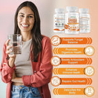 11-in-1 Candida Support Supplement, Antifungal Overgrowth, Intestinal Detox & Gut Health for Women & Men, Balance Probiotic, Natural Herbal Oregano & Caprylic Acid Softgels, 240 Count