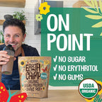 EarthChimp Organic Vegan Protein Powder - with Probiotics - Non GMO, Dairy Free, Non Whey, Plant Based Protein Powder for Women and Men, Gluten Free - 52 Servings, 64 Oz (Plain & Unsweetened)