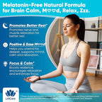 Liposomal L-Theanine Gummies 500mg, Melatonin-Free Calm & Relaxation Gummies with Magnesium Glycinate, 5-HTP, Mushroom, Vitamins D3, B12, Ashwagandha, for Brain Calm, Relax, Mood, Zzz, Vegan 60 Cts