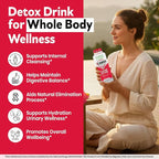 Herbal Clean Qcarbo16 Same-Day Detox Cleanse Drink (16 fl oz) - Tropical Flavor Full Body Cleanse* Detox Drink for Moderate Toxin Level*, Vitamin B2 and Vitamin B12 for Men & Women